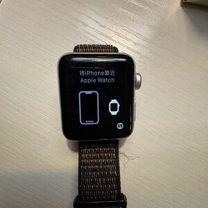 Apple Watch Series 3 with Black and Silver Case